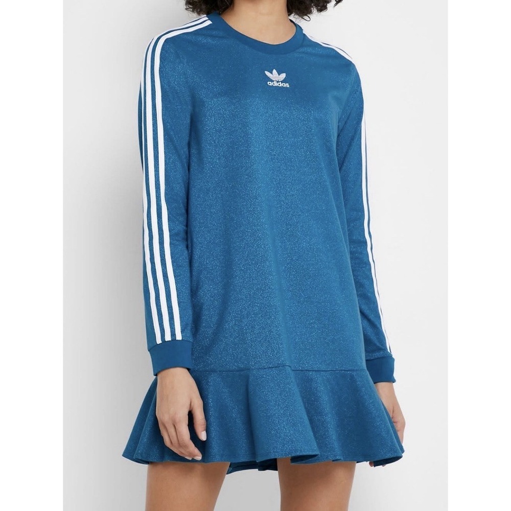 Adidas Blue Bling Bellista Tee Dress Women's Size S